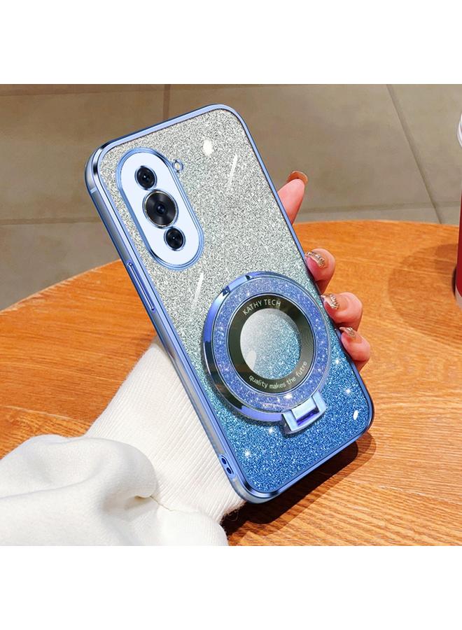 زبون جراب لهاتف Huawei nova 10 Pro، جراب دائري من مادة TPU بحامل لامع متدرج مطلي - Image 1