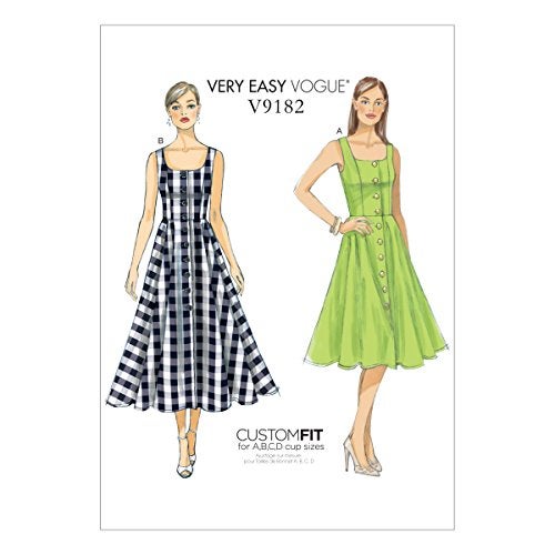 Vogue Patterns Dress Flared Skirt, 14-16-18-20-22, Red - Image 1