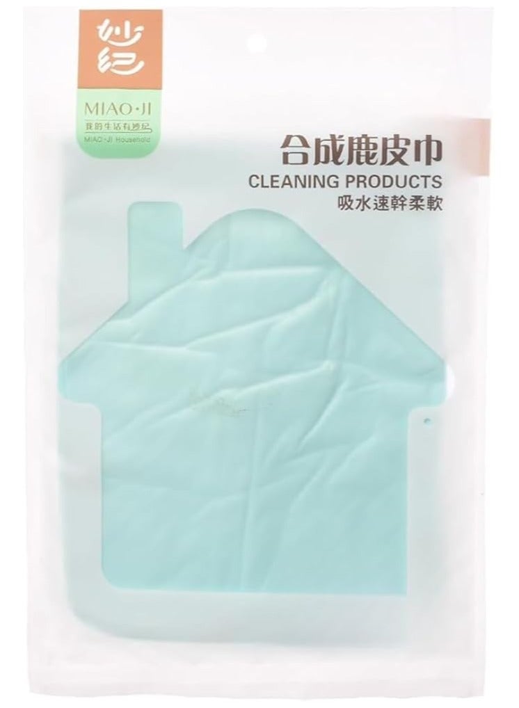 Luxury Suede Cloth Towel L 66x43cm Washable and Reusable for All Surfaces Perfect for Everyday Use in Kitchen and Home Ideal for Cleaning Cars and Tools Random Colors Available (Light Green) - Image 2