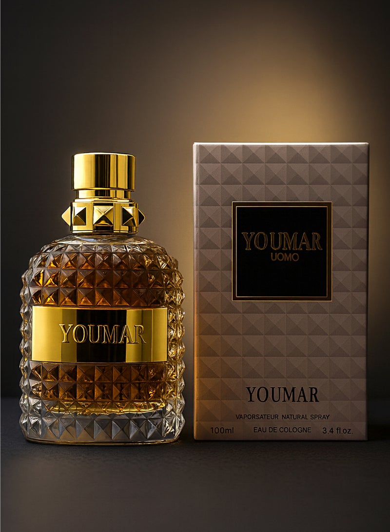 يومار عطر فاخر للرجال، ذا يومار أومو رقم 0112، 100 مل | عطر رجالي يدوم طويلاً بنفحات القهوة والشوكولاتة والخشب الحلو | أفضل عطر رجالي 100 مل - Image 1