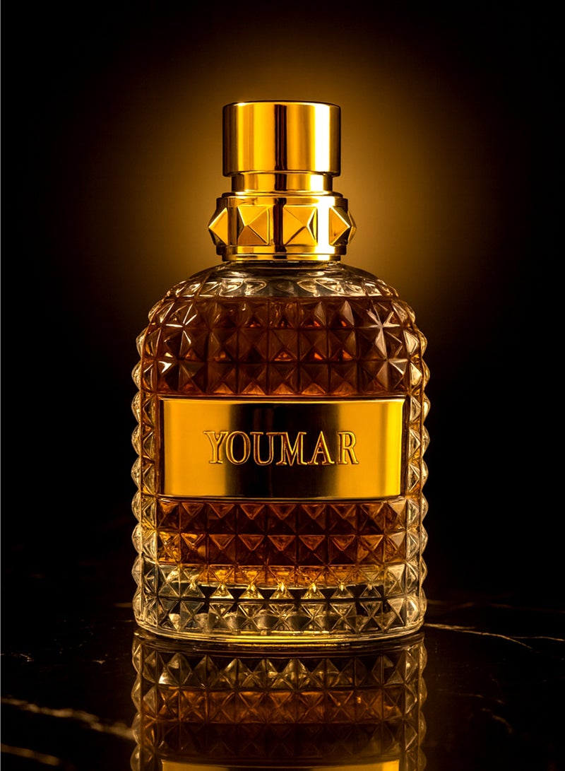 يومار عطر فاخر للرجال، ذا يومار أومو رقم 0112، 100 مل | عطر رجالي يدوم طويلاً بنفحات القهوة والشوكولاتة والخشب الحلو | أفضل عطر رجالي 100 مل - Image 2