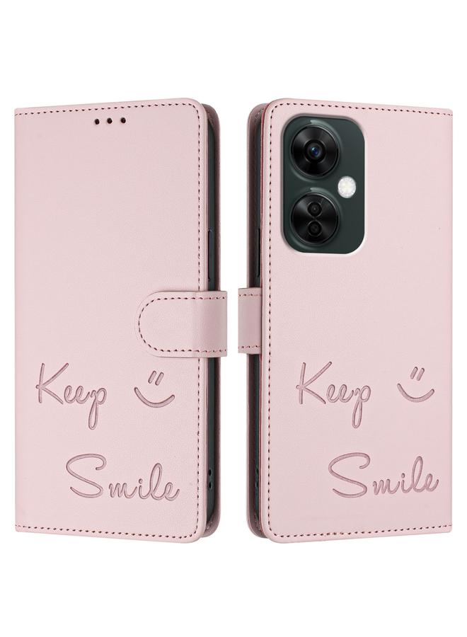 S-TOP Case For OnePlus Nord CE3 Smile Embossing RFID Leather Phone Case - Image 3