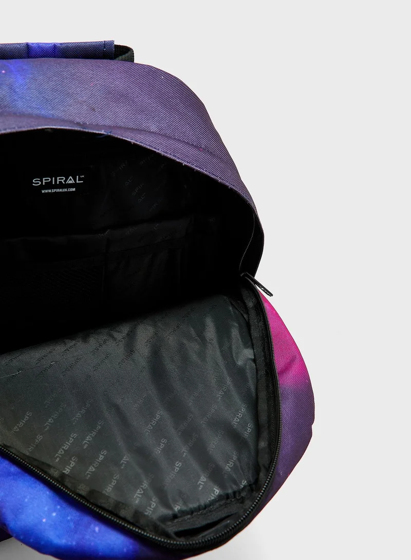 Spiral Astronaut Printed Backpack