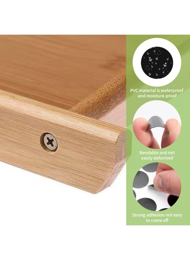 580 Pieces Self-Adhesive Dust Proof Screw Hole Cover Stickers Black, 12mm 15mm 21mm Multi Sizes Decorative Caps For Wood Furniture Cabinet Shelving & Wardrobe Hole Concealing - Image 2