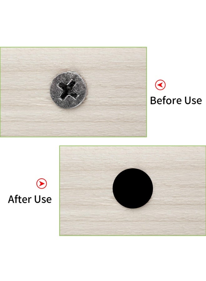 580 Pieces Self-Adhesive Dust Proof Screw Hole Cover Stickers Black, 12mm 15mm 21mm Multi Sizes Decorative Caps For Wood Furniture Cabinet Shelving & Wardrobe Hole Concealing - Image 5