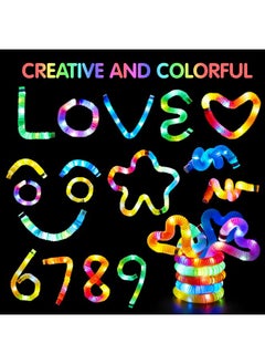 JOYIN Light Up Pop Tubes, 18 Pack Glow Sticks Party Favors, Sensory Toys Fidget Tubes, Glow Necklaces Bracelets Party Supplies For Birthday Presents Decorations, Camping Wedding Goodie Bags  - Image 4