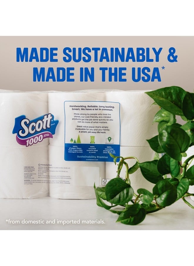 Scott - 1000 Trusted Clean Toilet Paper, 32 Rolls, Septic-Safe, 1-Ply Toilet Tissue - Image 1