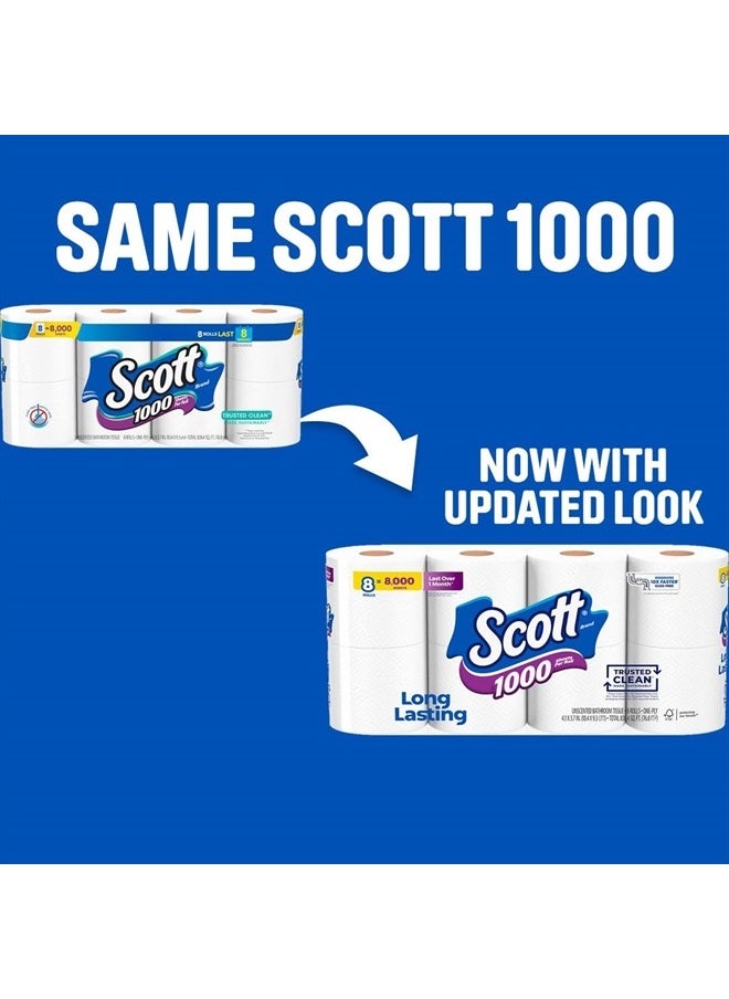 Scott - 1000 Trusted Clean Toilet Paper, 32 Rolls, Septic-Safe, 1-Ply Toilet Tissue - Image 1