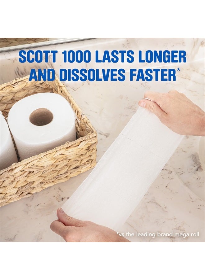 Scott - 1000 Trusted Clean Toilet Paper, 32 Rolls, Septic-Safe, 1-Ply Toilet Tissue - Image 1