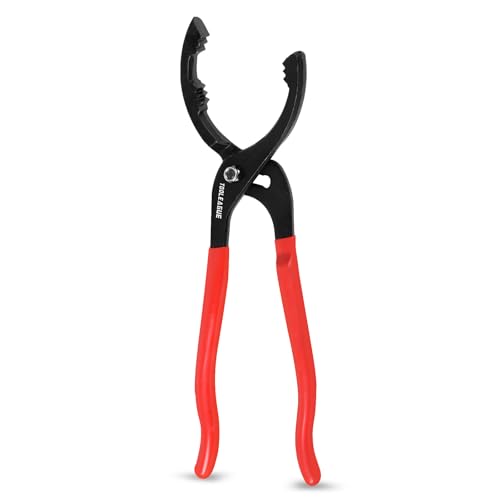 TOOLEAGUE 12" Adjustable Oil Filter Pliers, Oil Filter Wrench Removal Tool for Most Cars,Trucks,Engine Filters(1 Pc) - Image 1