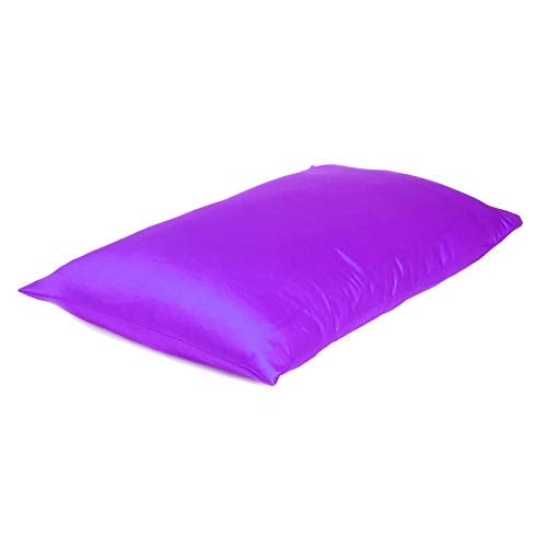 Oussum Satin Pillow case Soft & Comfortable Silk Pillowcase Solid Pillow Cover Single Pcs with Free Scrunchie (Prism Violet, Regular Size (18"x27") - Image 3