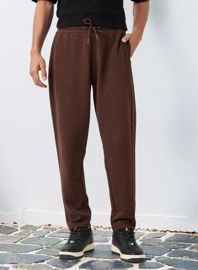Kappa Kappa Panelled Joggers with Drawstring Closure