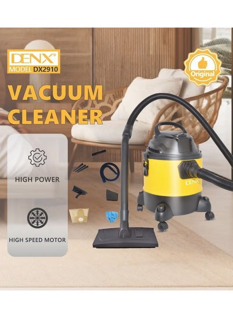 Dinex Denox (DX2910) Cylinder Electric Vacuum 3-in-1 – Wet and dry cleaning with blower feature, huge 20-liter tank, and 1400W power for top professional performance. - Image 1
