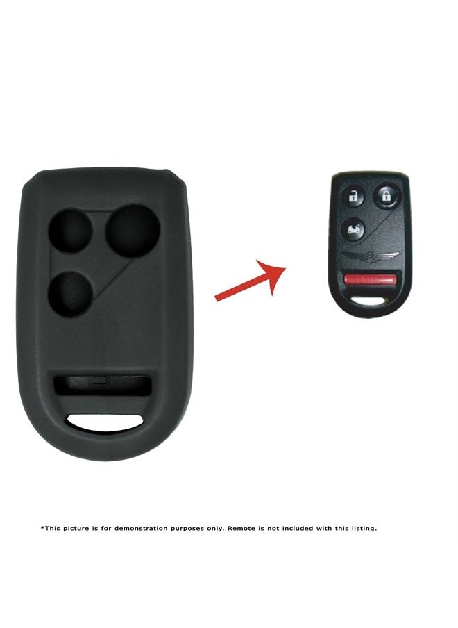 Keyless2Go Replacement for New Silicone Cover Protective Case for Honda Goldwing Remote Key Fob - Black 