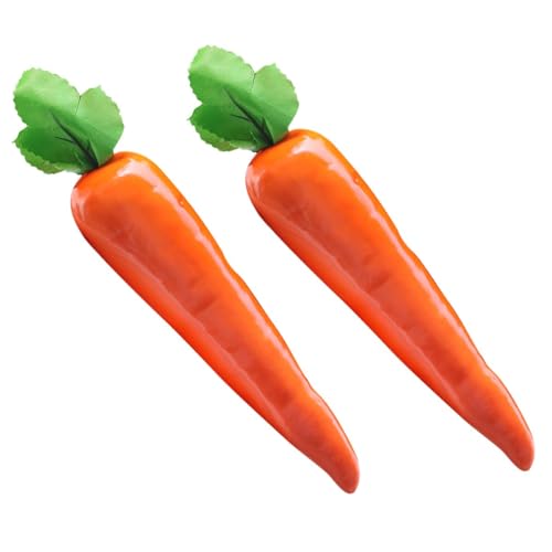 Crystu Artificial Carrot and Vegetables/Fruits/Spices for Decoration - Hanging Carrot for Home Decor - Pack of 2 pc - Image 1