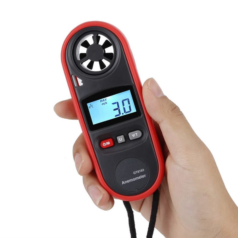 GT8163 Handheld Digital Anemometer Wind Speed Meter Anemometer LCD Display Portable For Weather Fishing Industrial Use - Image 2