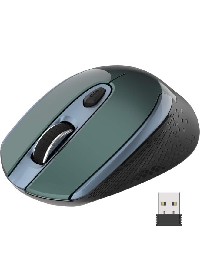 TM004 Wireless Mouse – Silent Clicks, 2.4GHz Cordless Mouse with 3 Adjustable DPI Levels & Ergonomic Design for Laptop, PC & Chromebook - Image 1