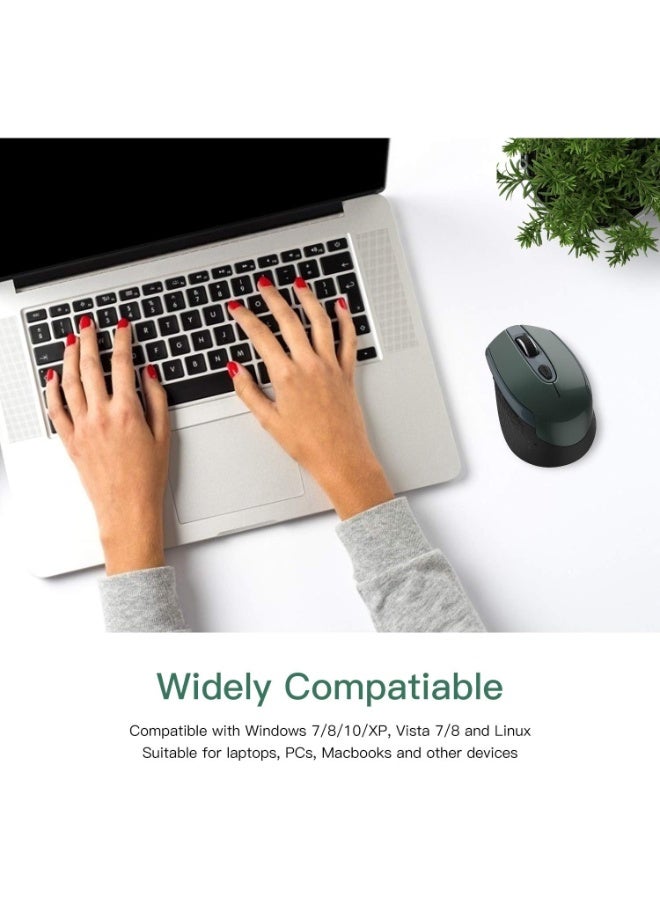 TM004 Wireless Mouse – Silent Clicks, 2.4GHz Cordless Mouse with 3 Adjustable DPI Levels & Ergonomic Design for Laptop, PC & Chromebook - Image 4