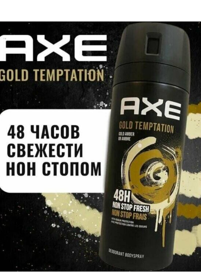 أكس آكس بخاخ الجسم للرجال جولد تيمبتيشن بلاك 150 مل - Image 3