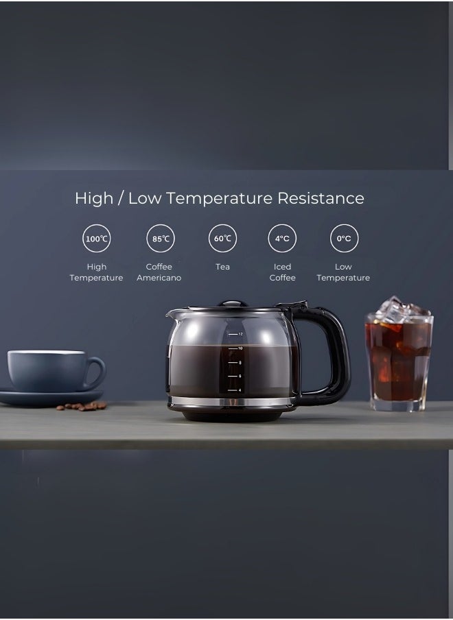 Vosco Coffee Maker – Programmable 12-Cup Capacity with 1.5L Thermal Carafe, 950W Power, Auto Shut-Off, and Energy Saving Features for the Perfect Fresh Brew Every Time!  - Image 4