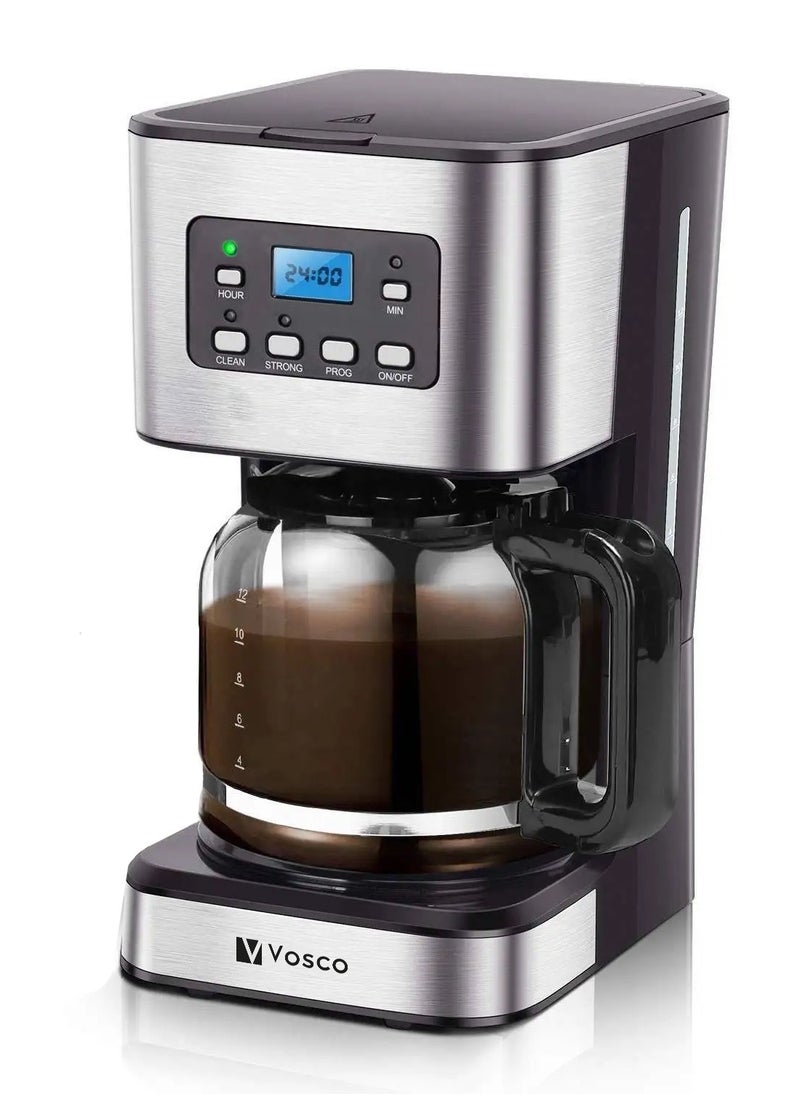 Vosco Coffee Maker – Programmable 12-Cup Capacity with 1.5L Thermal Carafe, 950W Power, Auto Shut-Off, and Energy Saving Features for the Perfect Fresh Brew Every Time!  - Image 1