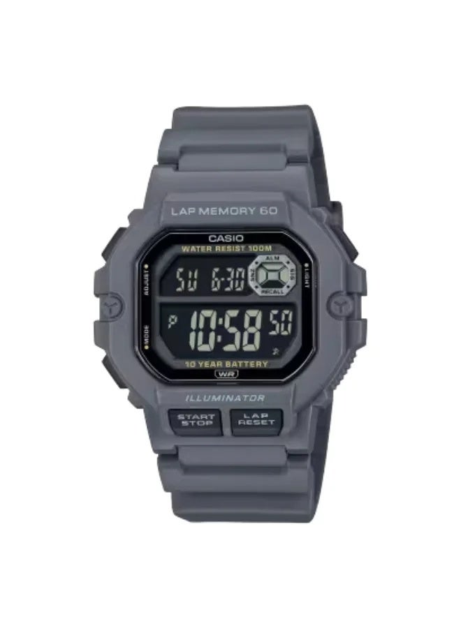 CASIO Men's Resin Digital Watch WS-1400H-8BVDF - 44.5 mm