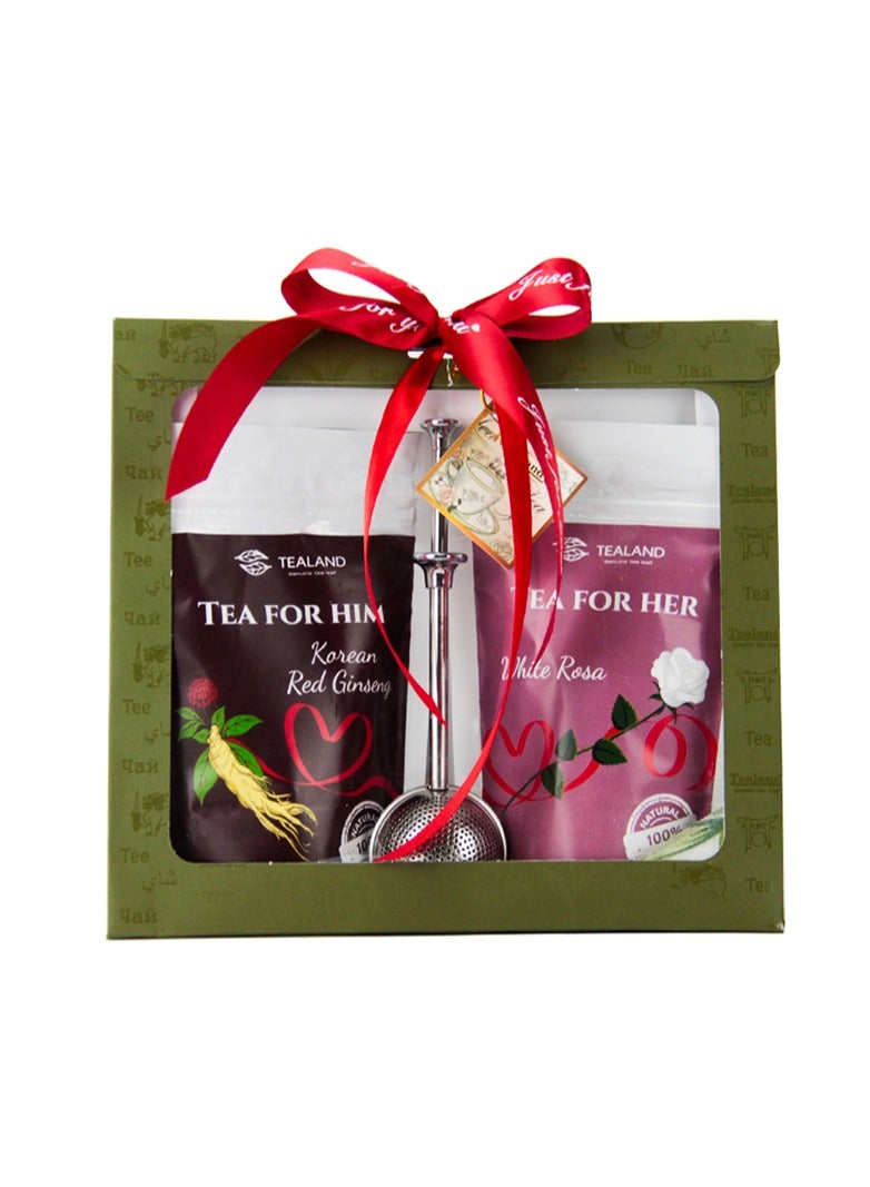 Tealand Festive Tea Gift Pack Fruity Cinnamon Cream Enchanted Star Morning Cheers Festive Marsala Small Ele Double Wall Mug With Gift Card - Image 1