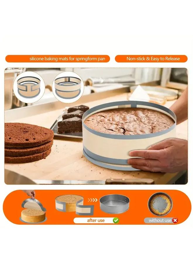 2 Gray Ldq Baking Mats Non Stick Silicone Cookie Macaron Pastry Sheets Reusable Heat Resistant 450F With Air Circulation Holes For Cheesecakes Cakes Pasta Silicone Tray - Image 5