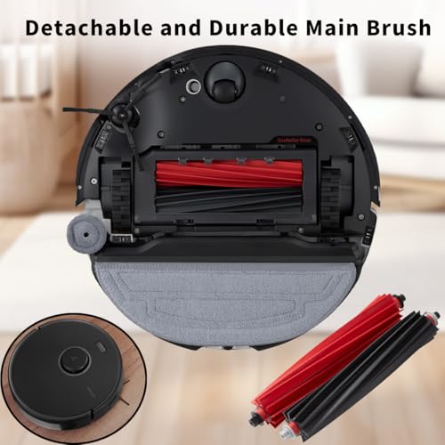 RGkuti Dual Main Brushes Replacement for Roborock S8 MaxV Ultra, S8 Max Ultra, Qrevo Master, Qrevo Slim Robot Vacuum Cleaner, 2Pack Rubber Roller Brushes Accessories Kit Dual Rubber Brushes Replacement Part - Image 5