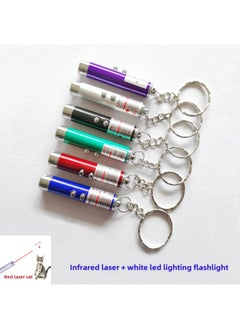 Generic Mini Aluminum Alloy Infrared Teaching Pen Cat Laser Pointer Pet Supplies LED Flashlight Key Light-Color:Red  - Image 3