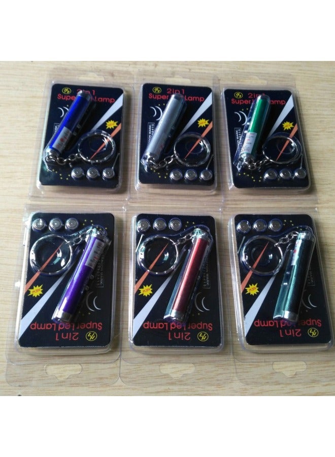 Mini Aluminum Alloy Infrared Teaching Pen Cat Laser Pointer Pet Supplies LED Flashlight Key Light-Color:Red  - Image 2