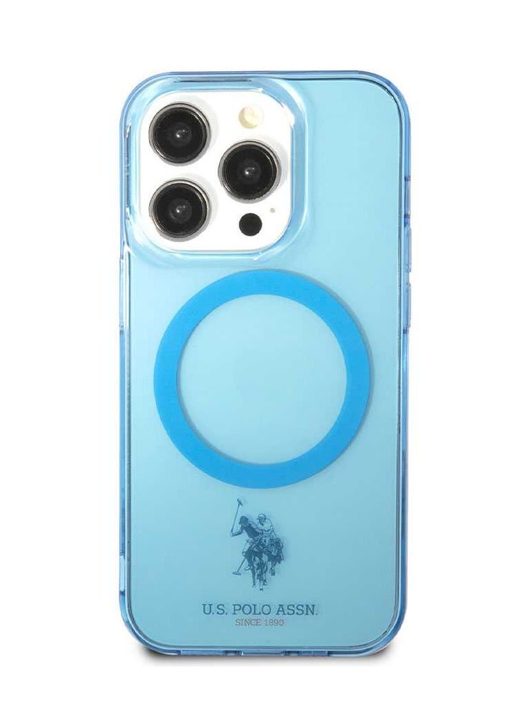 يو اس بولو غطاء الحماية الصلب لآيفون 14 برو من دي إتش (6.1 بوصة) - أزرق - Image 3
