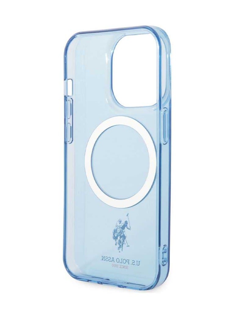 يو اس بولو غطاء الحماية الصلب لآيفون 14 برو من دي إتش (6.1 بوصة) - أزرق - Image 1