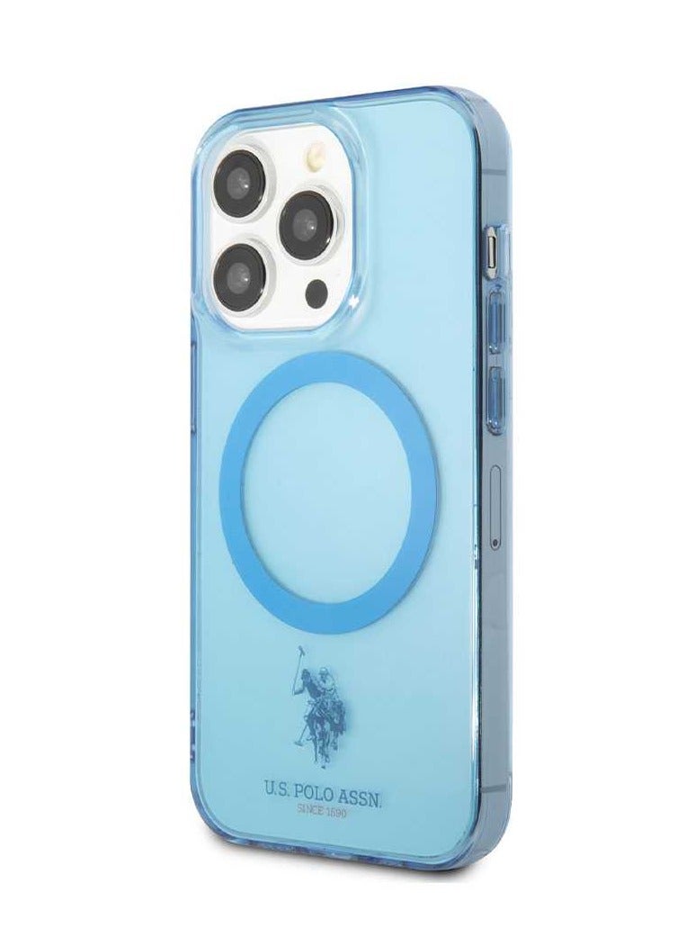يو اس بولو غطاء الحماية الصلب لآيفون 14 برو من دي إتش (6.1 بوصة) - أزرق - Image 4