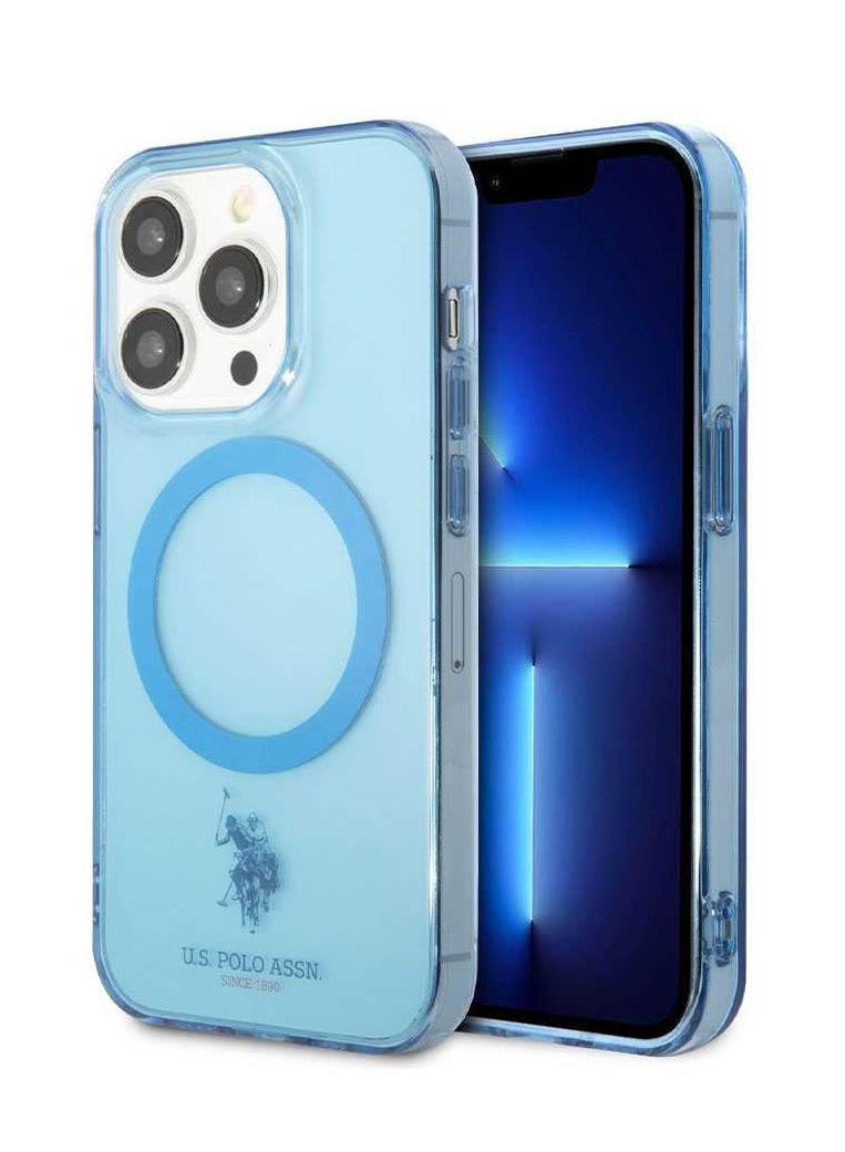 يو اس بولو غطاء الحماية الصلب لآيفون 14 برو من دي إتش (6.1 بوصة) - أزرق - Image 5