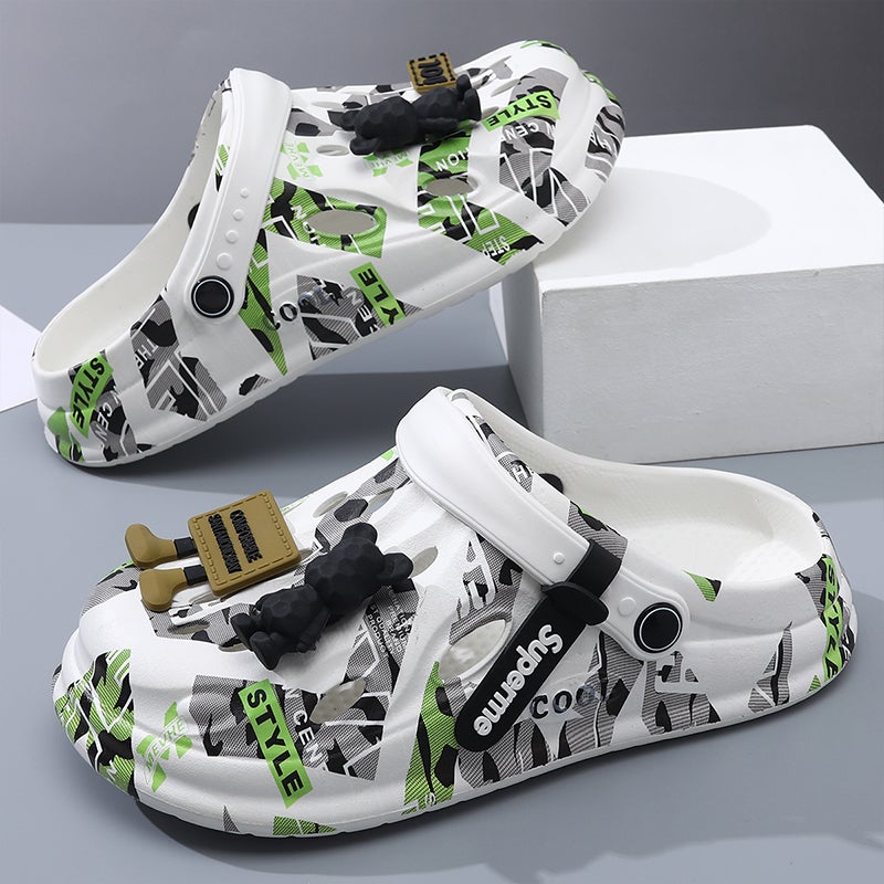 Croc Shoes Men'S Summer Outer Wear Trendy New Thick-Soled Wear-Resistant Sports Breathable Sandals Beach Men'S Slippers - Image 2
