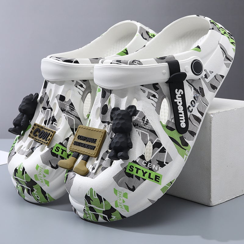 Croc Shoes Men'S Summer Outer Wear Trendy New Thick-Soled Wear-Resistant Sports Breathable Sandals Beach Men'S Slippers - Image 5