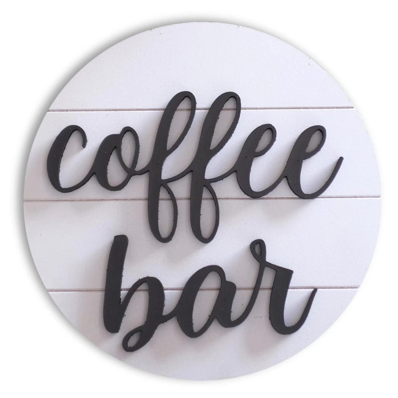 Lavender Inspired 3D Coffee Cutout Word - Modern Farmhouse Coffee Bar Sign - Image 1