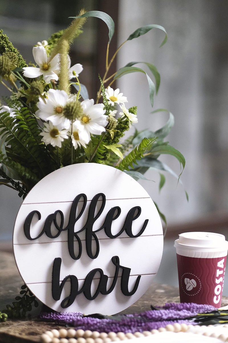 Lavender Inspired 3D Coffee Cutout Word - Modern Farmhouse Coffee Bar Sign - Image 3
