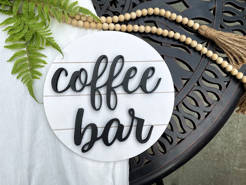 Lavender Inspired 3D Coffee Cutout Word - Modern Farmhouse Coffee Bar Sign - Image 4