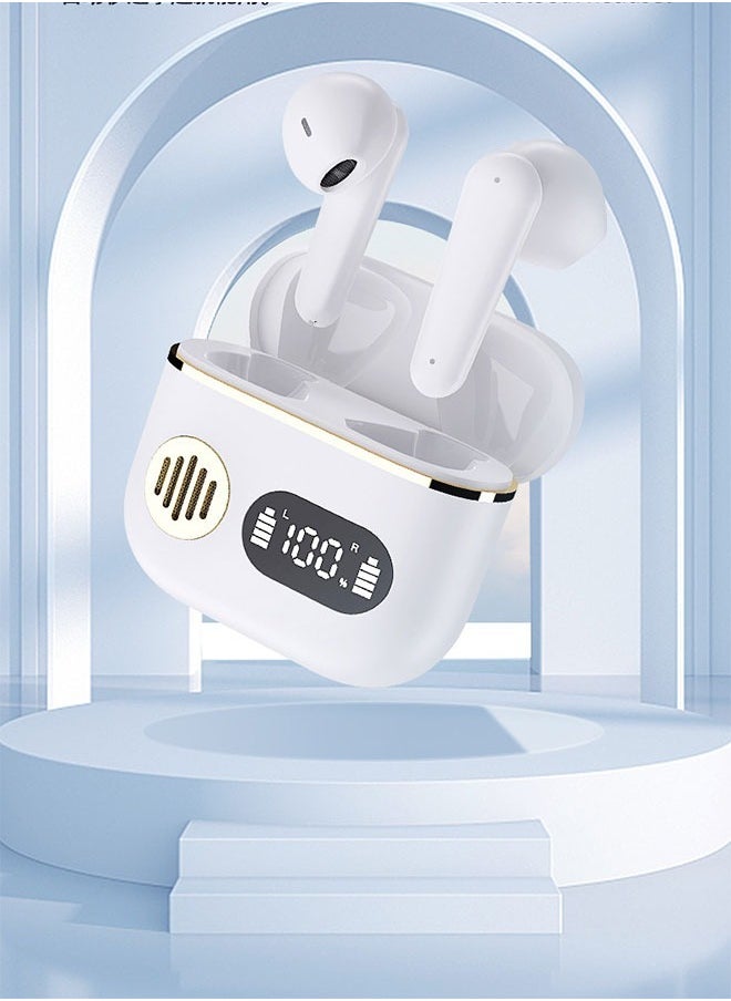 Generic - TWS Bluetooth Wireless Headset With Digital Display Semi-In-Ear,Noise Cancelling Waterproof,Beautiful And Fashionable,Sports Business,Work,Driving,White - Image 1