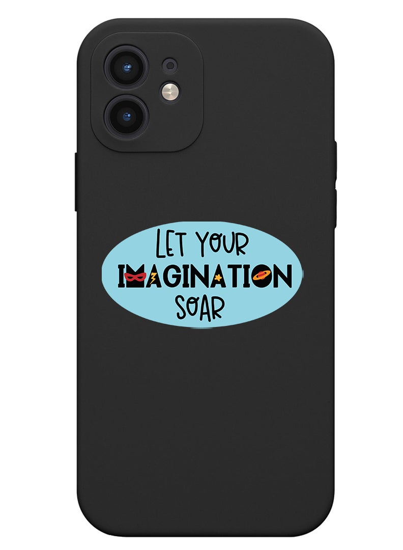 Theodor Protective Slim Fit Case Liquid Silicone Cover with Full Body Protection Anti-Scratch Shockproof Case For iPhone 12 Black  - lets be adventurers - Image 1