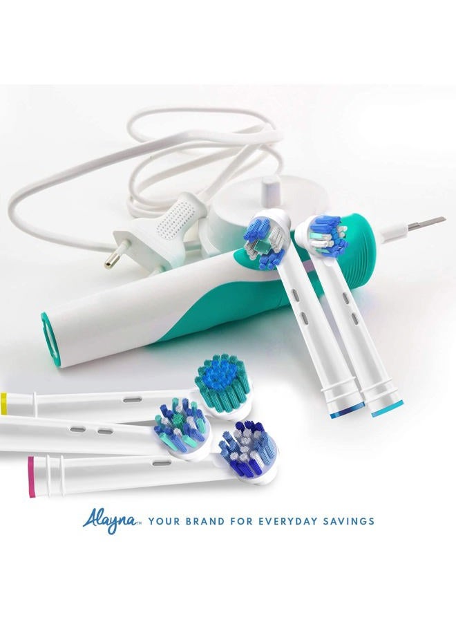 Alayna Replacement Brush Heads Compatible with Oral B Braun –20 Pack of 4 Sensitive, 4 Floss, 4 Precision, 4 Cross, 4 Polishing- Fits Oralb Electric Toothbrush 7000 Pro 1000 9600 Kids Action Etc. - Image 4