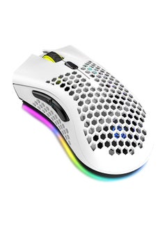 دوبكارت ماوس ألعاب لاسلكي مع تصميم مريح DPI قابل للتعديل لأجهزة الكمبيوتر المحمول المكتبية أبيض/فضي  - Image 1