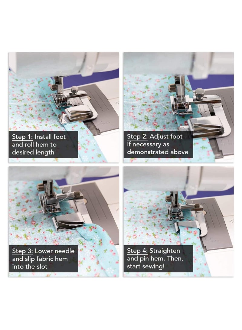 SOLARAE Sewing Machine Presser Foot Hemming Presser Feet - Image 3