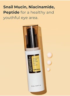CARVENCHY Advanced Snail Peptide Eye Cream, Moisturizing and Firming Eye Skin, Reduce Dark Circles, Repairing Anti-Wrinkle Eye Essence Cream - 25ML  - Image 2