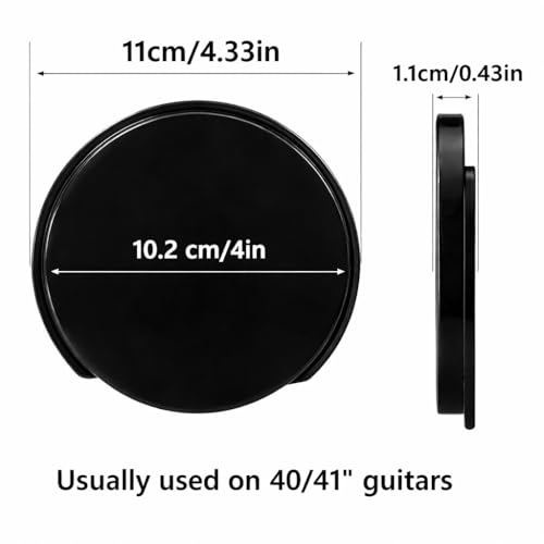 Mozart Silicone Acoustic Guitar Sound Hole Cover – Feedback Suppressor Plug | Durable Soundhole Muter Buffer for 41''/42'' Acoustic Guitars (Black) - Image 4