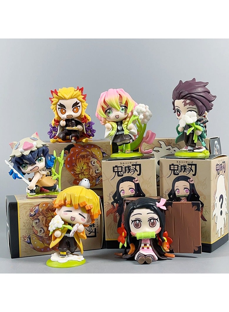 general Demon Slayer Blade Birth Flower Series Tanjiro You Bean Zen Yi Figure Peripheral Model Ornament Gift