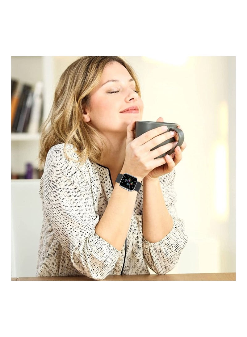Rock Pow سوار بديل من الفولاذ المقاوم للصدأ لساعة Apple Watch Series SE/8/7/6/5/4/3/2/1 مقاس 38/40/41 مم  - Image 4