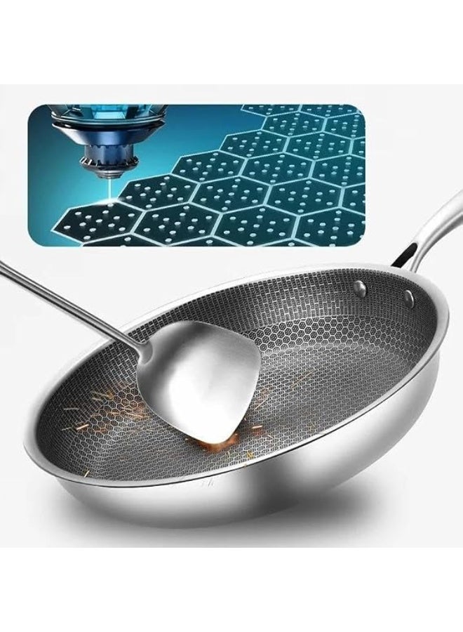 طاسة خلية نحل غير لاصقة – مقلاة متعددة الاستخدامات للطهي والتحمير والتشويح، متوفرة بمقاسين H - Image 4
